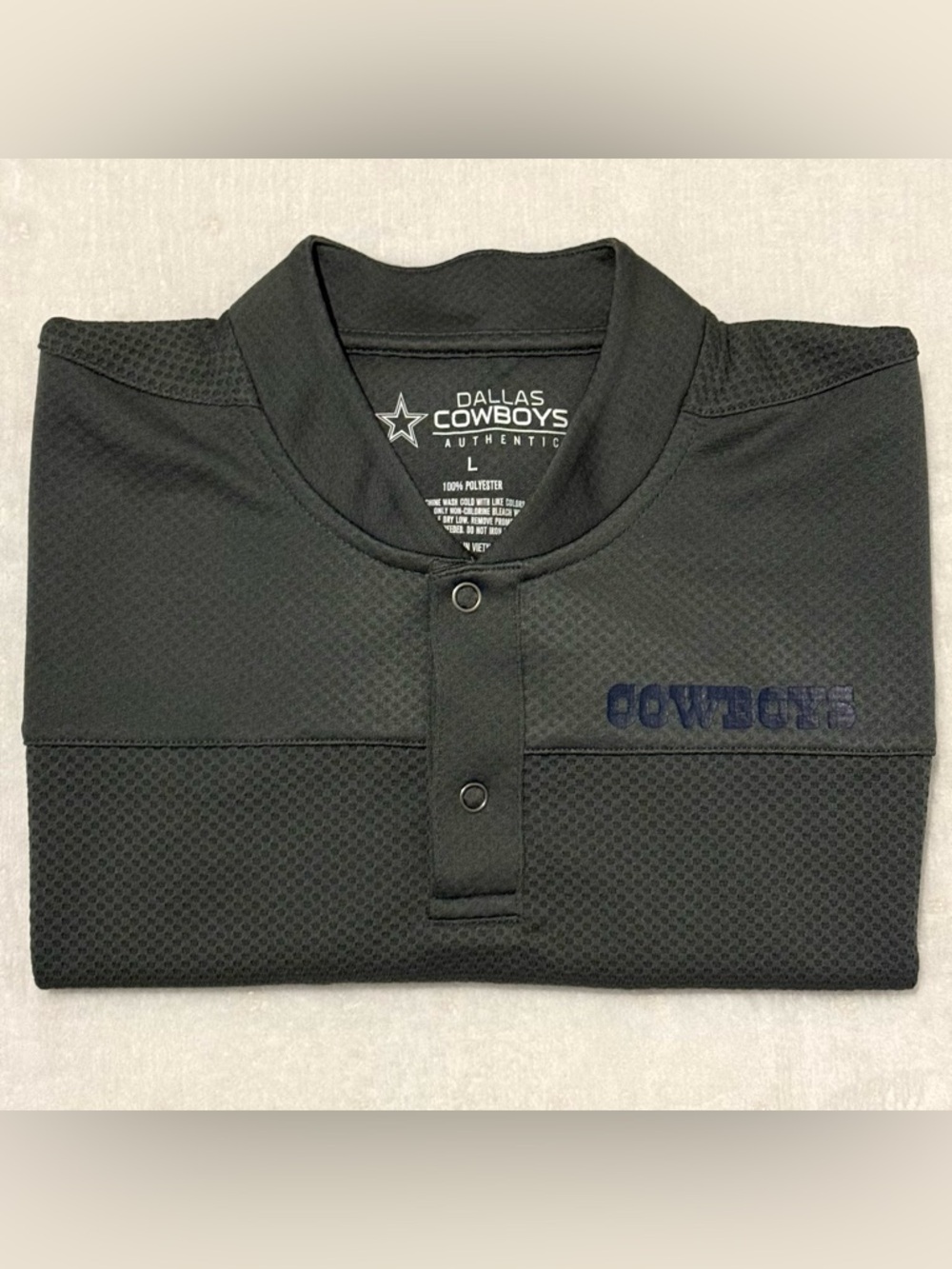Dallas Cowboys Gray Athletic Polo Men’s Lightweight NFL Shirt